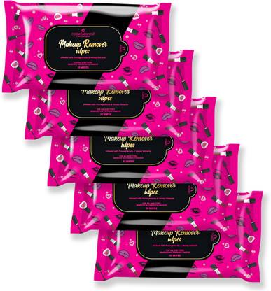COLORESSENCE Makeup Remover Wipes (Pack of 5), Enriched with Pomegranate & Honey Extracts Makeup Remover