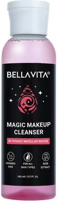 BELLAVITA Micellar Water Makeup Remover 100ml | Removes Waterproof Makeup Dual Action Makeup Remover