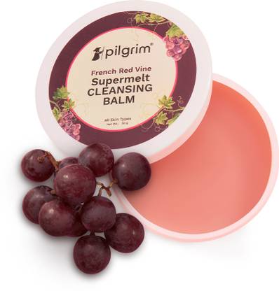 Pilgrim French Red Vine Supermelt Cleansing Balm|Effortless makeup removal|Hydrating Makeup Remover
