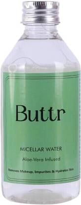 Buttr Micellar Water Aleovera infused Mekup remover & Hydrates Makeup Remover