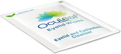 OCULEAF Eyelid Wipes Natural Tea Tree Oil, For Daily Eyelid & Eyelashes Hygiene 48 Wipes Makeup Remover
