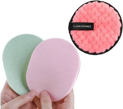WECHARMERZ Face Cleansing Sponge Puff Makeup Washing Pad Deep Cleansing & Facial Sponge Makeup Remover
