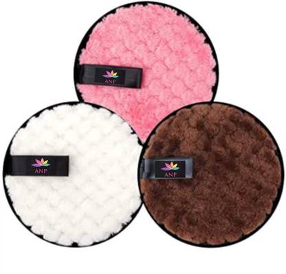 ANP Makeup Removal Reusable Cleansing Pads, Easily Removes Face & Eye (Pack of 3) Makeup Remover