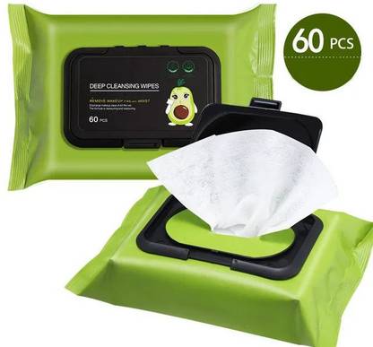Porquepine Daily Essentials Makeup Remover Cleansing Wet Wipes Face Makeup, Natural extract Makeup Remover
