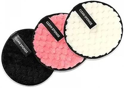balaan's beauty bazar Multicolour Makeup remover pad for dry and wet makeup pack of 3 Makeup Remover