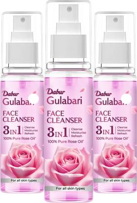 Dabur Gulabari Rose Glow Face Cleanser : 3 in 1 - Cleanse, Moisturise & Refresh Makeup Remover