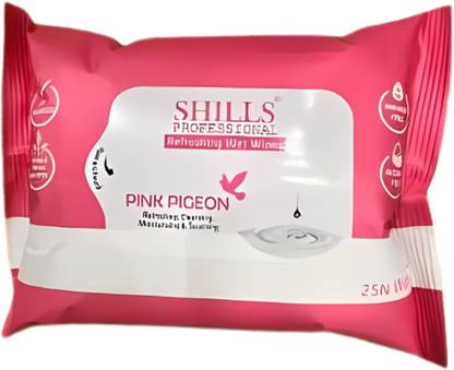 Shills Professional Pink Pigeon Wet Wipes Makeup Remover