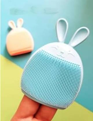 Trendy CUTE RABBIT EARS SHAPE SILICONE MULTI-FUNCTION FACE CLEANING TOOL Makeup Apron