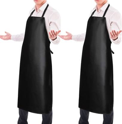 Tifurko Waterproof Rubber Vinyl Apron 40" Barber/Chef Aprons for Men Heavy Duty Makeup Apron