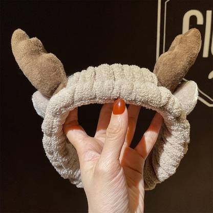 MOMISY HB-DeerHorn-Brown Makeup Headband