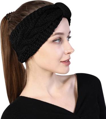 RICHMEN Bow Woolen Winter Hair Band for Girls Makeup Headband