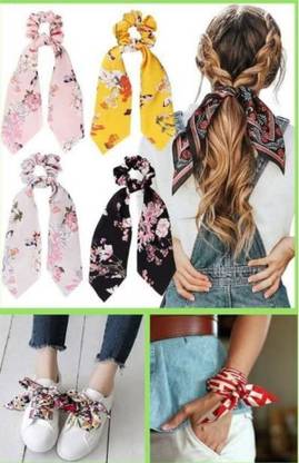 THE MAXIM Hair rubber bands scrunchy combo elastic scarf Makeup Headband