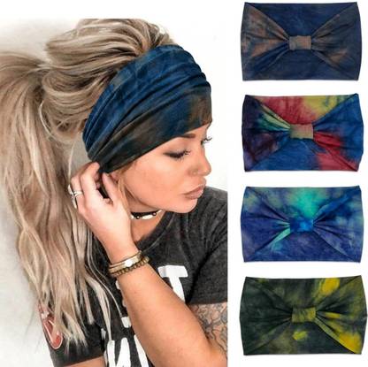 sannidhi Wide Knotted Headbands for Women Stretchy Fashion Head Band
