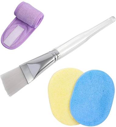 CUVLY Face Pack Brush and Face Cleaning Sponge Facial Headband for Women (Pack of 1) Makeup Headband