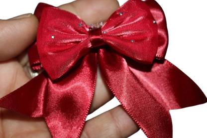Trending PRO Girls Bow Hair Clips Set of 2 - Satin Multicolour Stylish Hair Accessories Makeup Headband