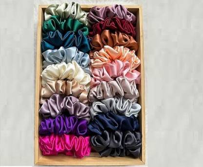 THE MAXIM 12 Scrunchie for Less Hair fall Hairbands Rubber Makeup Headband