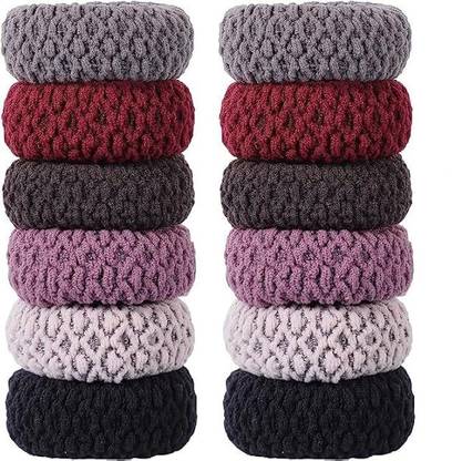THE MAXIM Damage for All Types of Hair (Pack of 12) (Black) (Multicolor) Rubber Band