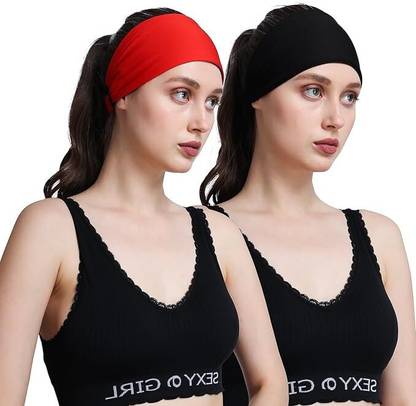 Aryan Hosiery Elastic Headband for Running, Yoga, Cycling, Squash, Gym and Basketball. Makeup Headband
