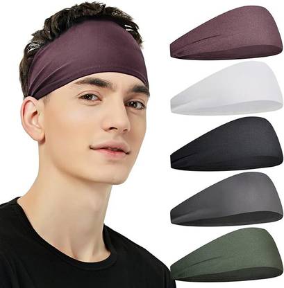Aryan Hosiery Sweatband Headbands for Running,Cycling,Football,Yoga,Hairband for Women and Men Makeup Headband