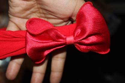 cuitest Set of 2 Soft Bow Hair Bands for Girls & Kids - Multicolour, Comfortable Fit Makeup Headband