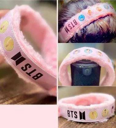 rrr BTS hair band for unisex teenagers and kids Hair Band (Pink) Makeup Headband