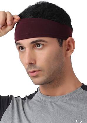 TKSA STYLE Headbands Men Women Running Gym Yoga Workout Maroon Makeup Headband