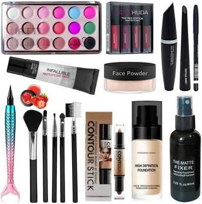 LOVE HUDA HD Waterproof Branded Makeup Kit Combo Set Full Set With All Products For Gift