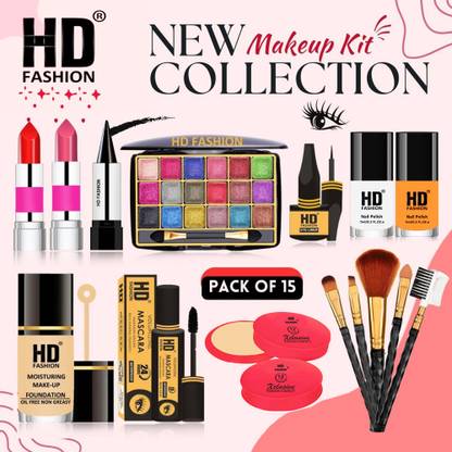 HD Fashion Magical 15Pcs. Xclusive Instant Glow All In One Waterproof Makeup Kit HCA1714