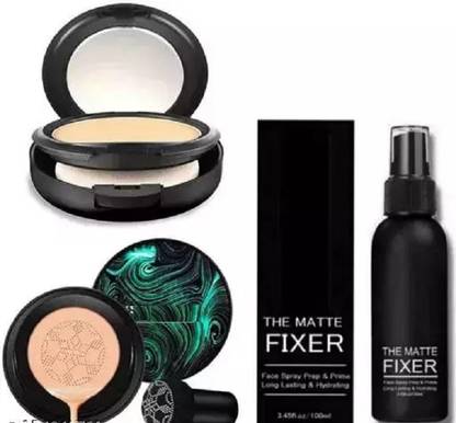 Glowhouse Matte Makeup Fixer & Face Makeup Compact Powder & Sunisa Air Cushion