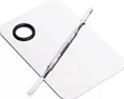 feelhigh Tainless Steel Makeup Mixing Blending Palette With Spatula