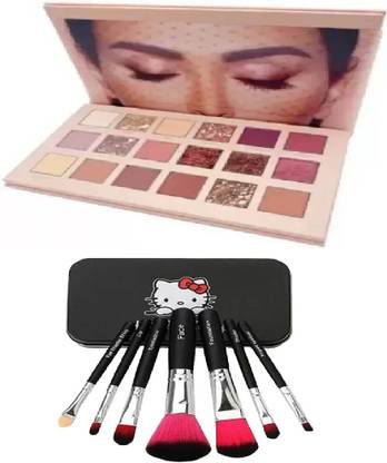 NITAJ Black Kitty Brush Set, Nude Eyeshadow Palette COMBO