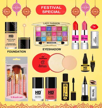 HD Fashion 15Pcs. All in One Makeup Set Xclusive Radiant Glow Makeup Kit for Women HDK85