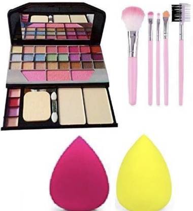 kaarm Professional Tya6155 Makeup Kit, 5pcs Makeup Brushes Set and 2pcs Blender Puff