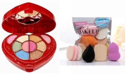 Ashyra Heart Shape Makeup Kit with 6in1 Puff for Makeup