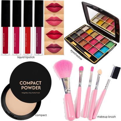 lately red edition liquid lipstick with eyeshadow compact & makeup brush