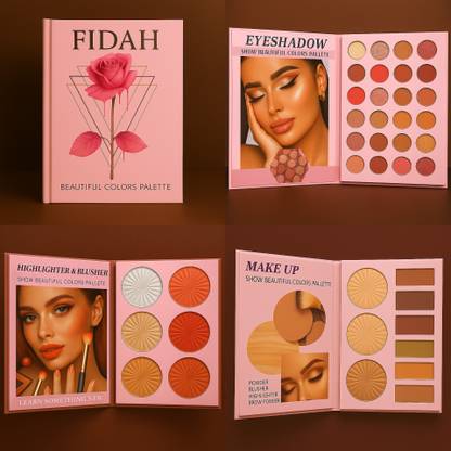 FIDAH 3in1 Makeup Book (24Eyeshadow,6Blushers,9Brow Powder,3Highlihters)