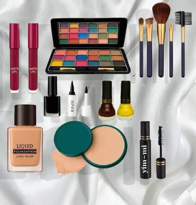 yim~mi Beauty Must-Have Makeup Set – Lipsticks, Eyeliner, Foundation, Nail Colors