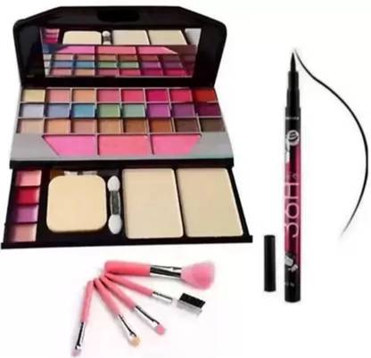 GROOVS Makeup kit 6155 + 5 Pcs brush + 36H Eyeliner (3 item in set )
