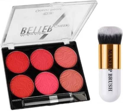 TRENDEE HUDA BAKED HD 6 COLOR BLUSH PALETTE WITH FACE BRUSH