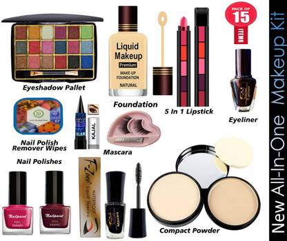 F-Zone New All In one Makeup Kit Of 15 Makeup Items VKP25