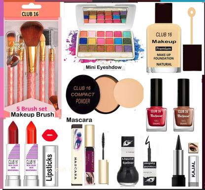 CLUB 16 Set of 15 Makeup Accessories For Women and Girls Cosmetics Kit 01
