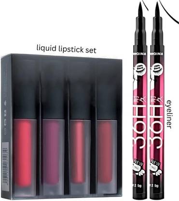 lately Red Edition 4 Mini Matte Lipstick With Waterproof Eyeliner