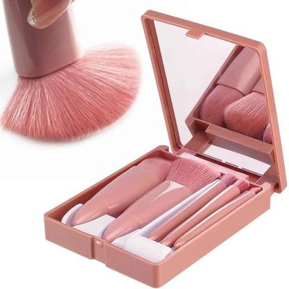 hbsenterprise 5 in 1 Makeup Brush Set With Mirror