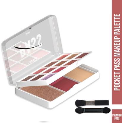 Glam21 Pocket Pass All-in-1 Face Palette Eyeshadow+Compact+Blush+Highlighter & Brushes