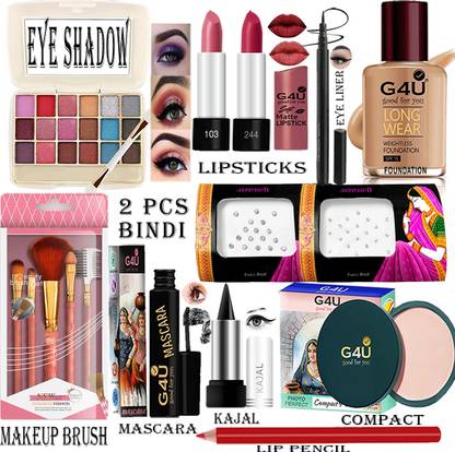 G4U 16Pcs Pack Classics Cute & Bold Makeup Kit Set For Girls/Women 26j2022A13