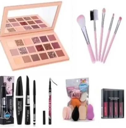 YT Eyeshadow, makeup brush ,Eyeliner Maskara Eyebrow Pencil ,Blender , lipstick