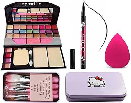 QUIYANG makeup kit 7 Pcs Makeup Brush Set, Eyeliner & Beauty Blender Puff