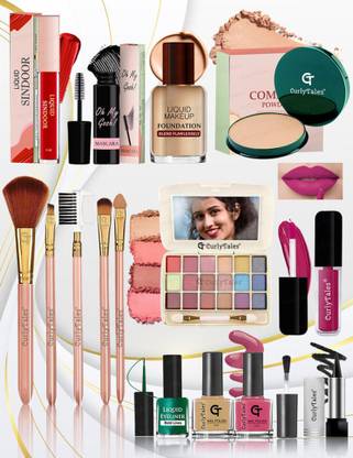 CurlyTales Makeup Kit For Teenager Girl - Starter Cosmetics Set With Eyeshadow Kit-CT#252