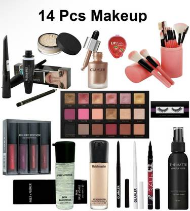 zukrave All in One Professional Beauty Face Makeup Combo Pack Of 14