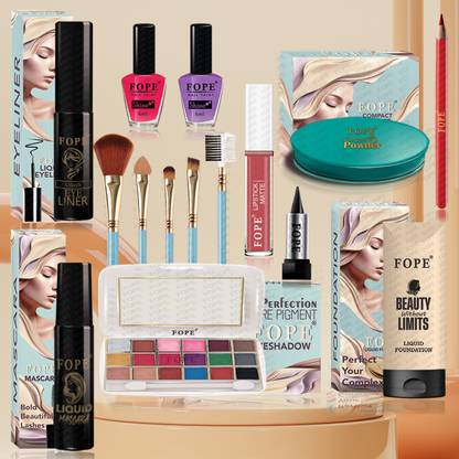 FOPE Makeup Kit Full Set Box Travel-Friendly Valentine Compact Accessories #Set10